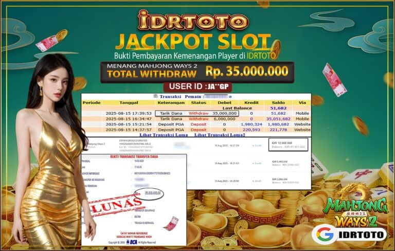 IDRTOTO: JP Slot Anti Blokir di Mahjong Ways 2